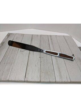 Vintage Stainless Steel Flexible Spatula Cake Icing Spreader Wood 12 1/4"